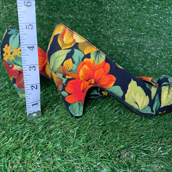 Rocketdog Top Knot Floral Fabric Peep Toe - Picture 5 of 8